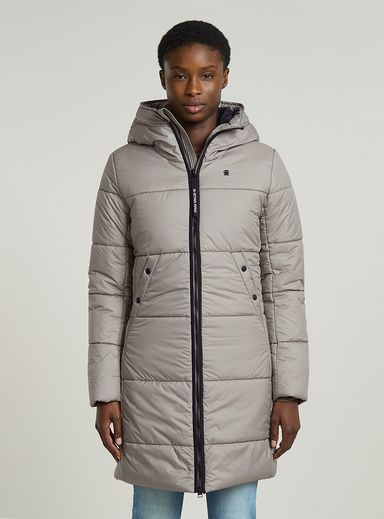 Whistler Hooded Quilted Slim Long Coat